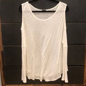 Express Open Shoulder Long Sleeve Top